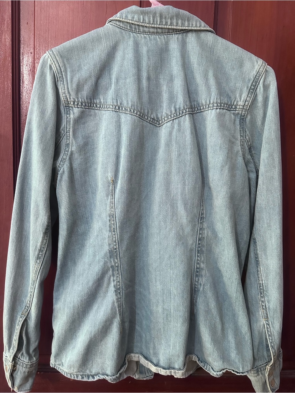 Universal Thread Light Blue Denim Snap-Front Jacket - Picture 3 of 4